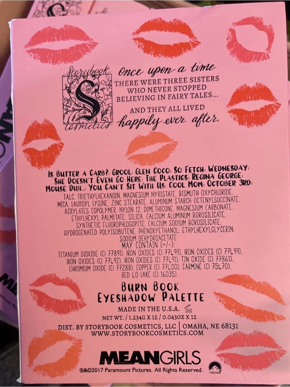 Storybook Cosmetics Mean Girls Burn Book 12 Eye Shadow Palette - Picture 4 of 4